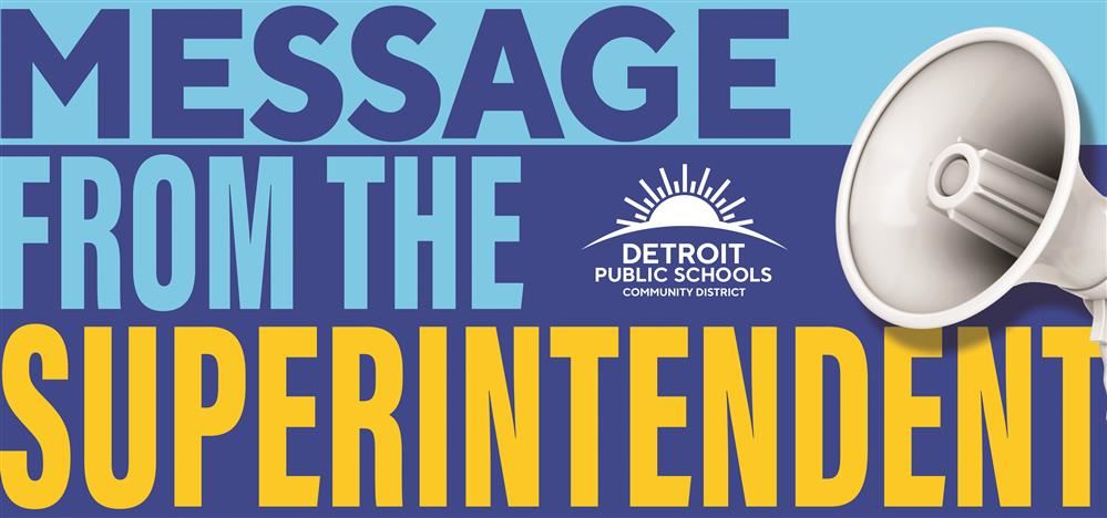  Message from the Superintendant